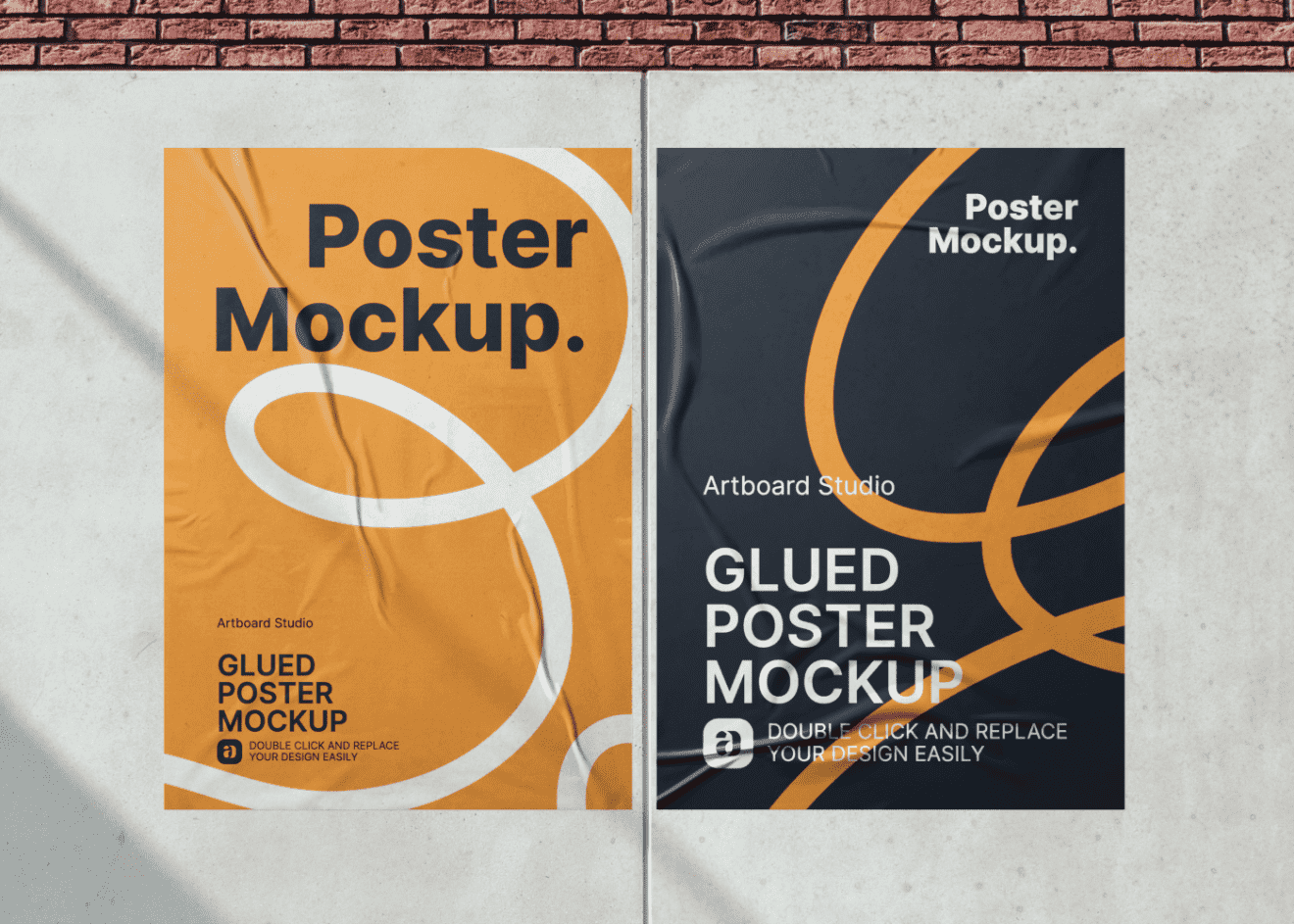 ✓ free for commercial use ✓ high quality images. Glued Urban Poster Mockup Template