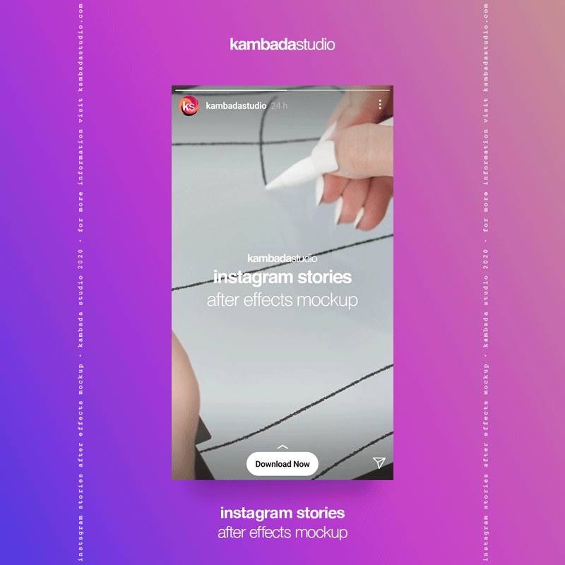 The best instagram story mockup is a set of 4 psd with ui included on the filess, designed specifically to showcase your instagram stories. Instagram Stories After Effects Mockup Kambada Studio