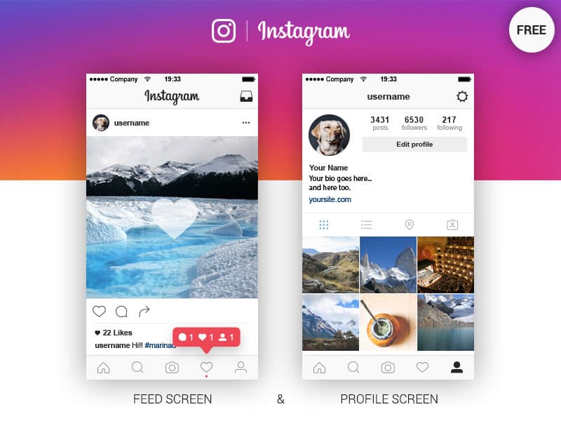 36+ Download Instagram Feed Mockup Free&nbsp;Psd