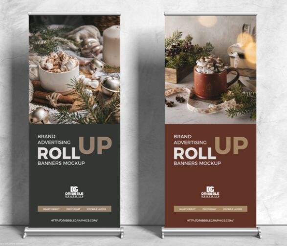 39+ Download Roll Up Banner Mockup Psd&nbsp;Free